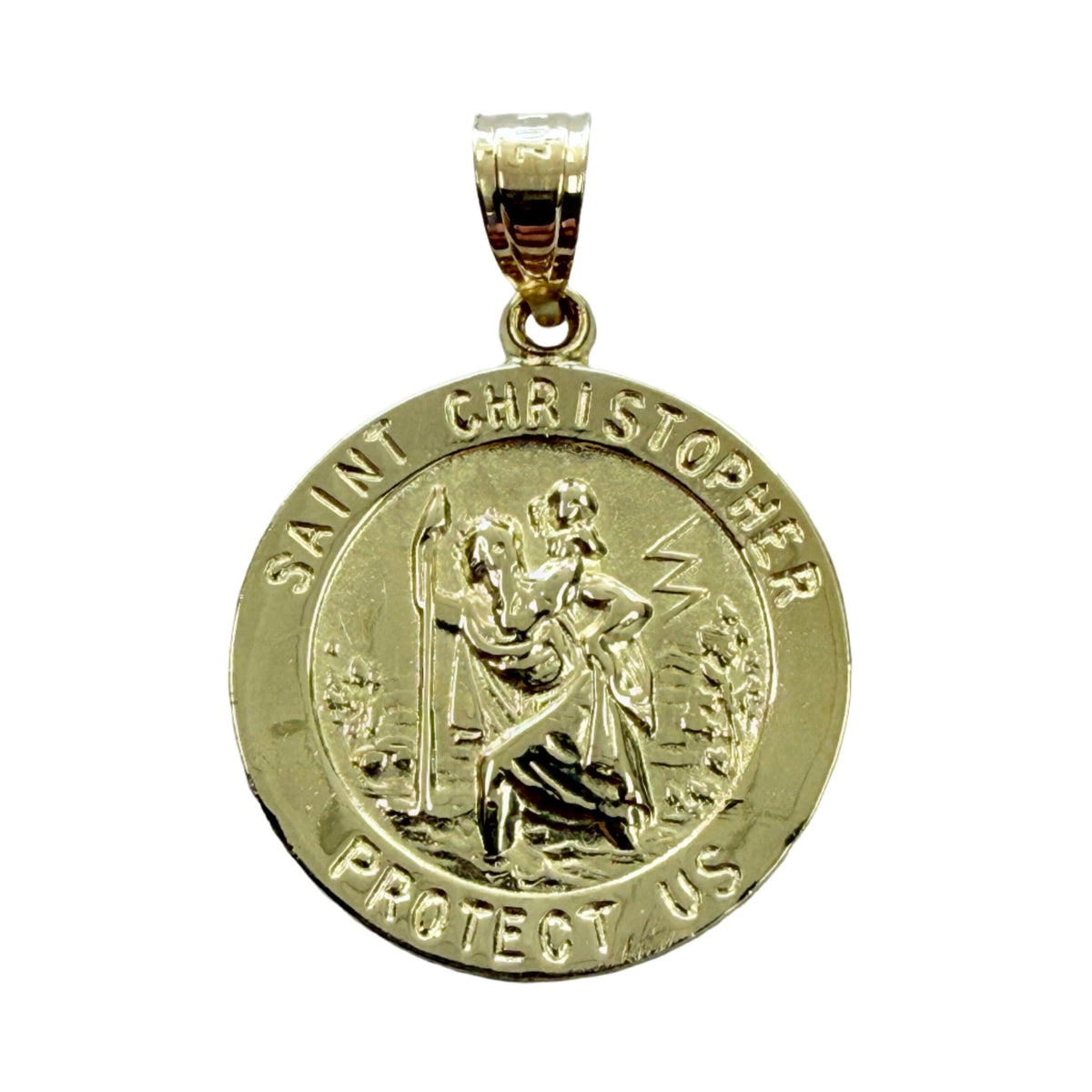 Great Lakes Coin 14k Yellow Gold St Christopher Pendant