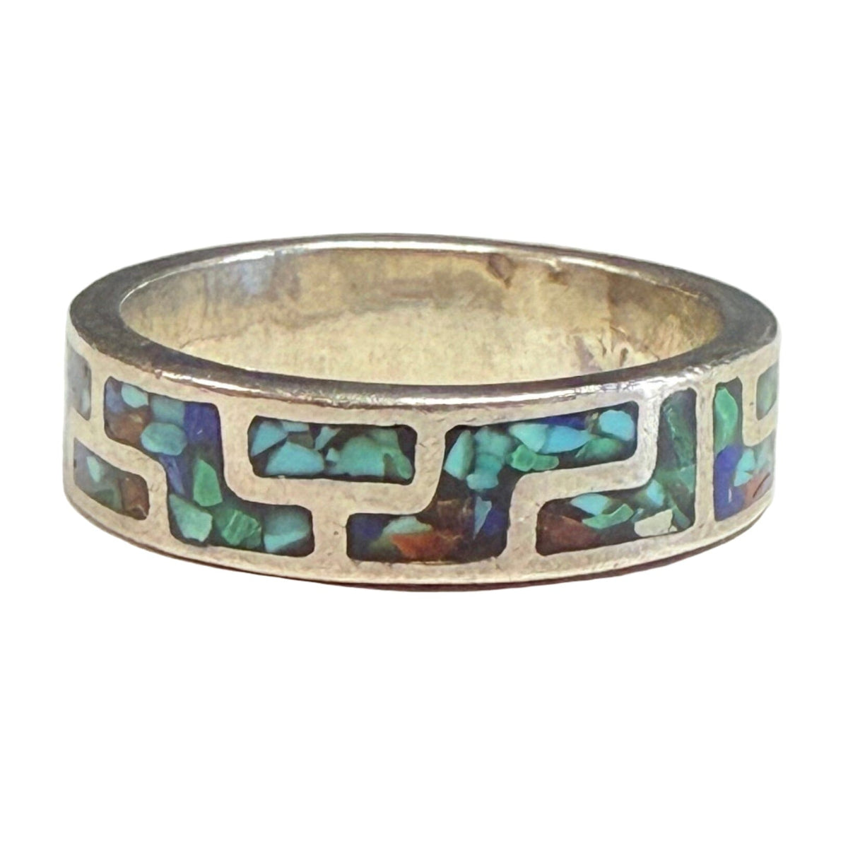 Great Lakes Coin Gemstone Inlay Ring