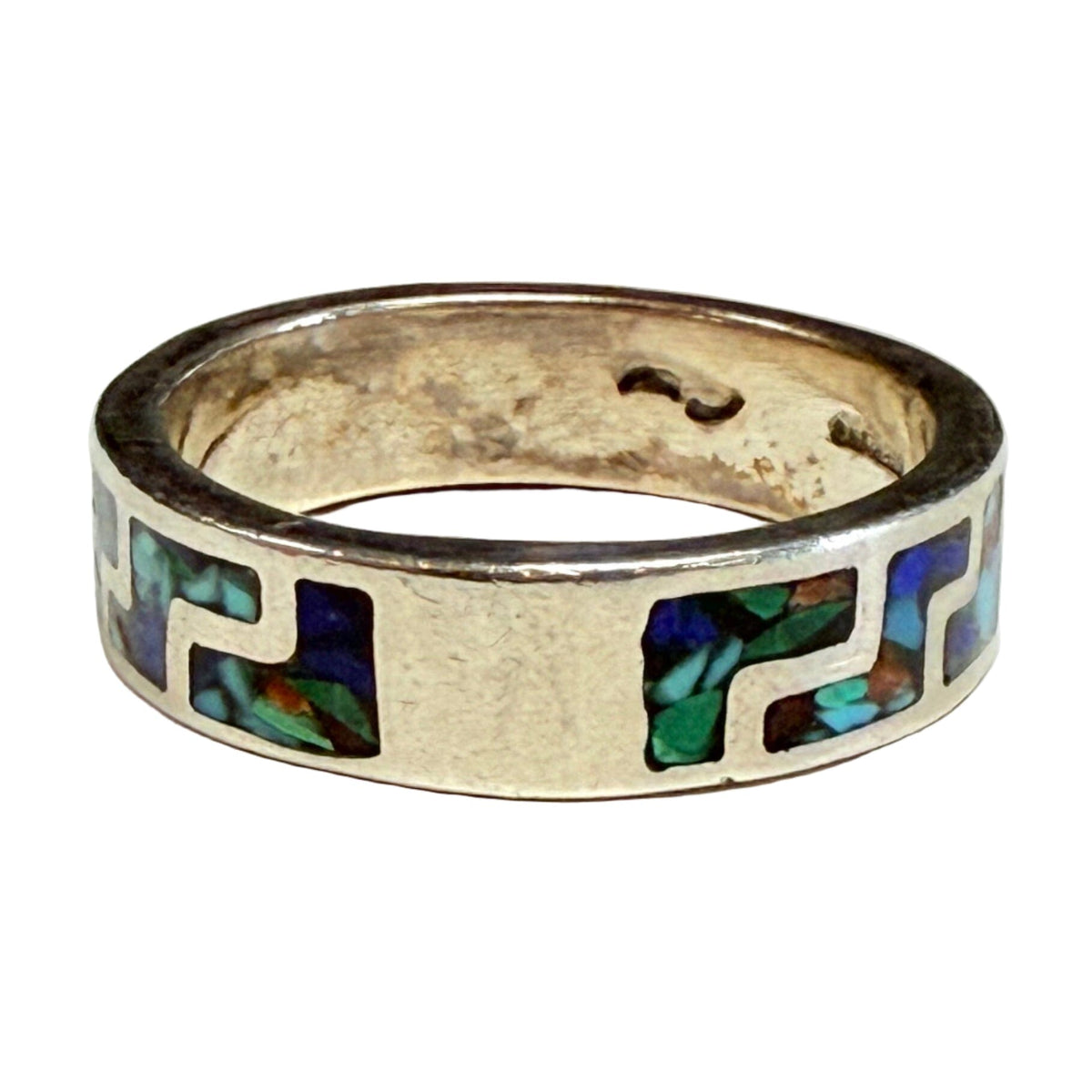 Great Lakes Coin Gemstone Inlay Ring