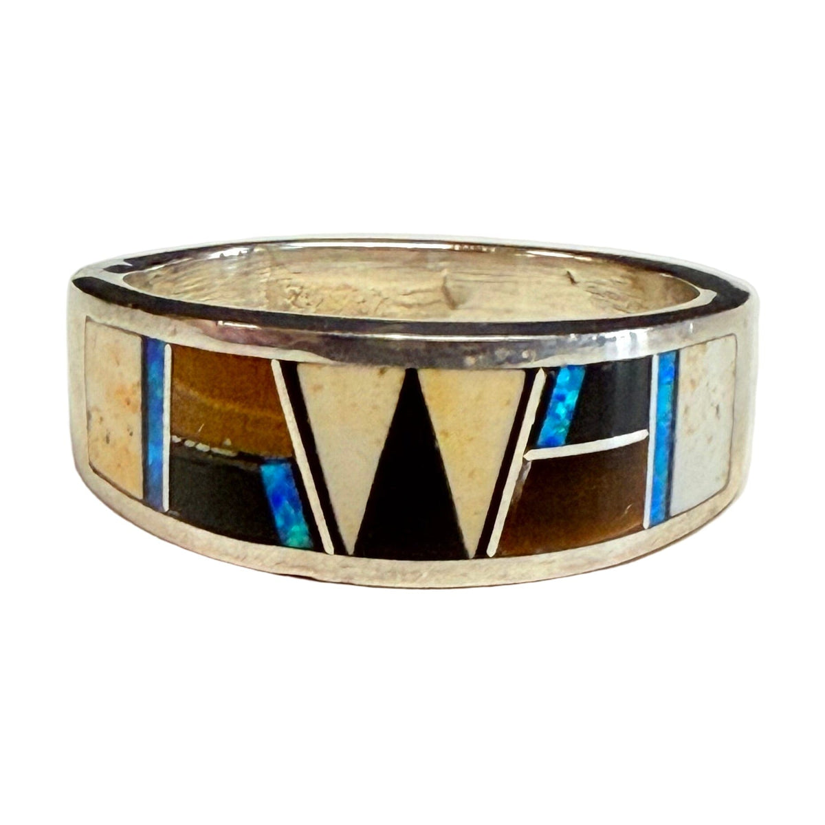 Great Lakes Coin Gemstone Inlay Ring