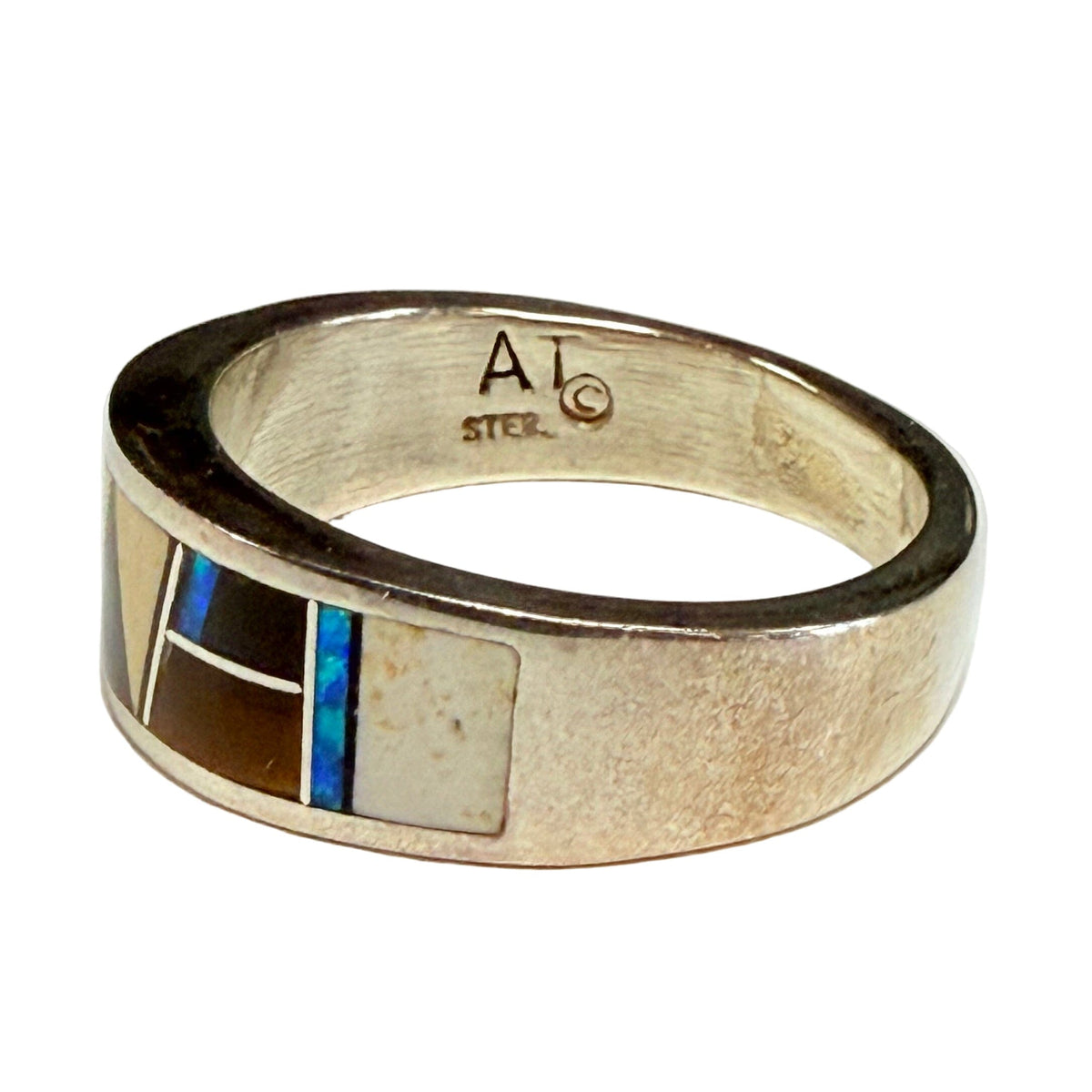 Great Lakes Coin Gemstone Inlay Ring