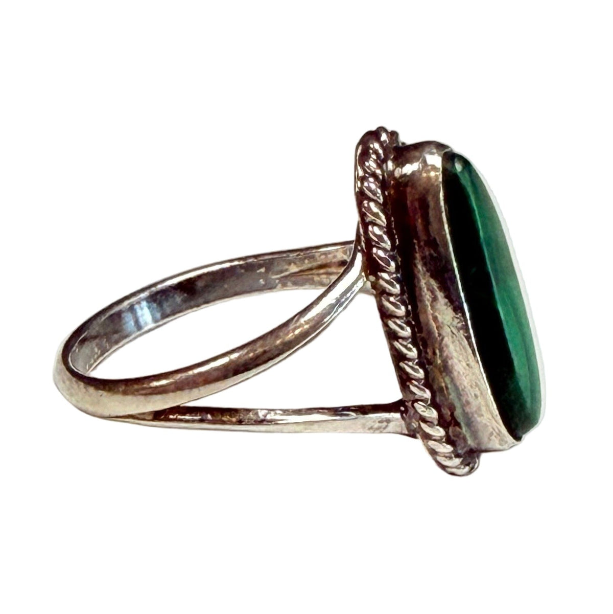 Great Lakes Coin Silver & Malachite Ring