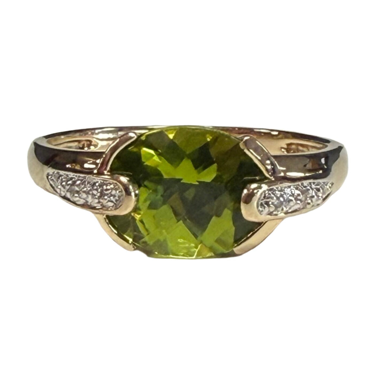 Great Lakes Coin 14k Gold Peridot & Diamond Ring