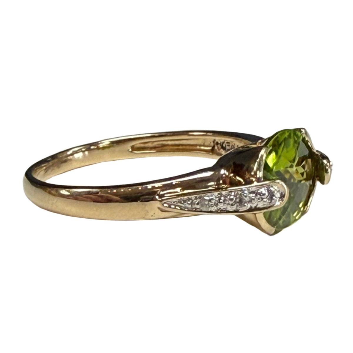 Great Lakes Coin 14k Gold Peridot & Diamond Ring