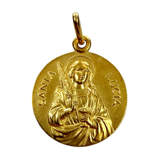 18k Gold Santa Lucia Pendant