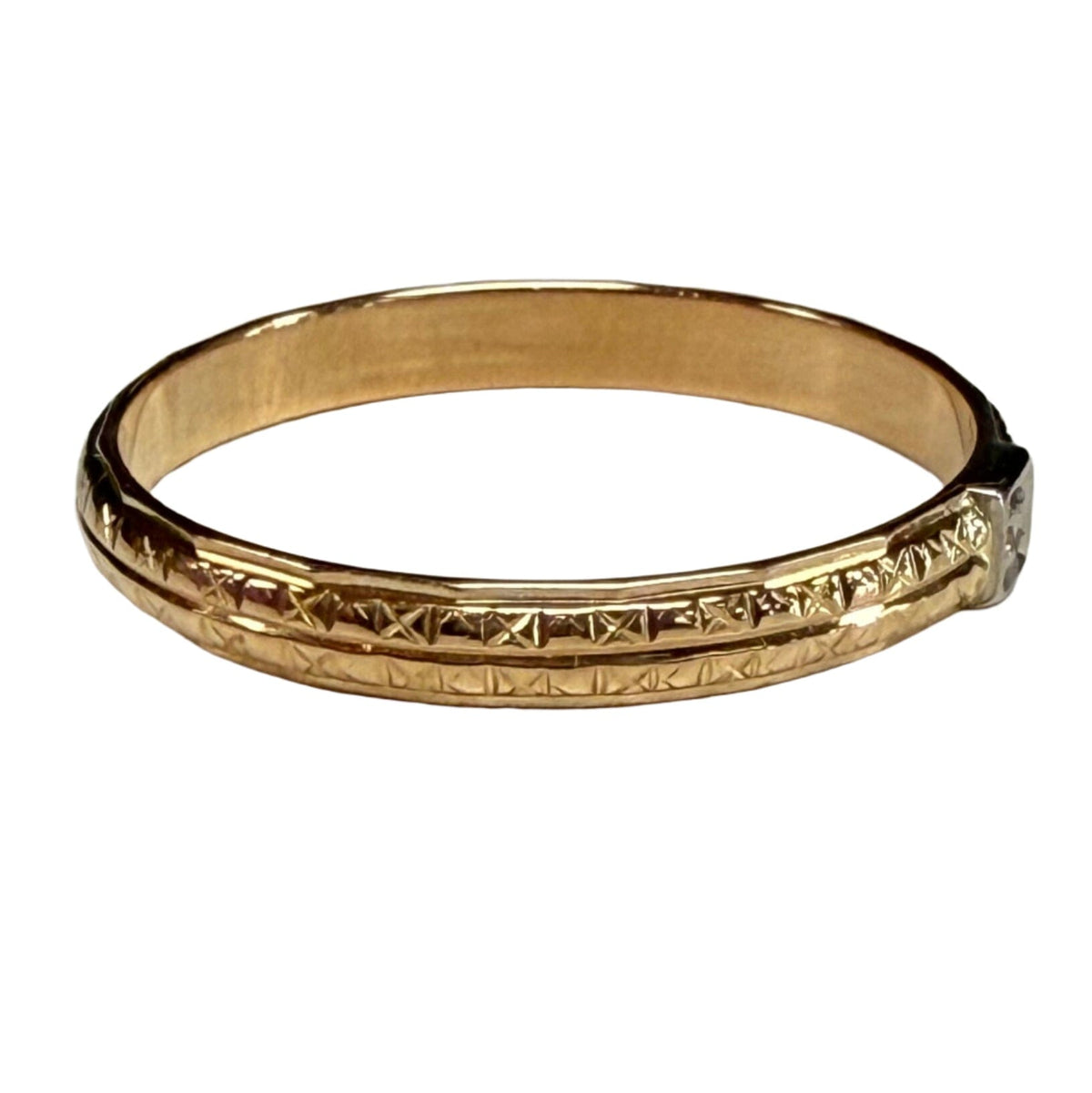 Great Lakes Coin 18k Gold Ring with Diamond Chip