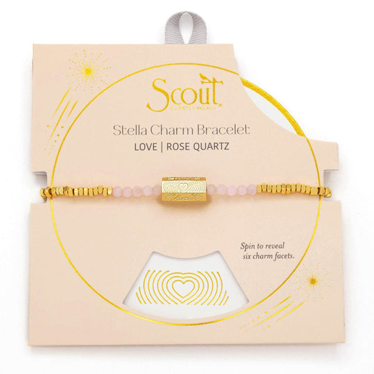 Scout Curated Wears Stella Bracelet Love Rose Quartz & Gold