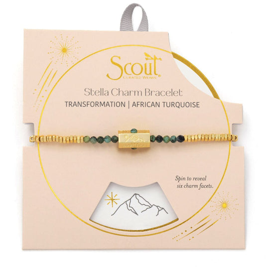 Scout Curated Wears Stella Bracelet Transformation African Turquoise & Gold