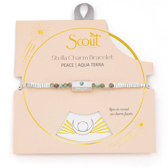 Scout Curated Wears Stella Bracelet Peace Aqua Terra & Silver