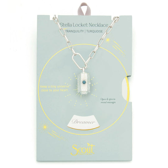 Scout Curated Wears Stella Locket Necklace Tranquility Turquoise & Silver