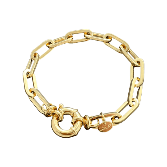 Lola Oval Single Wrap Bracelet Gold