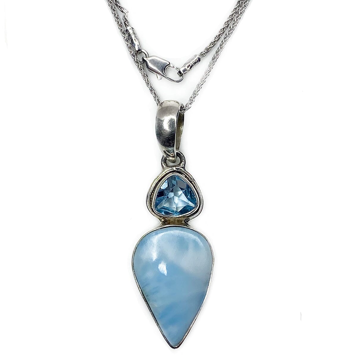 Great Lakes Boutique Silver &amp; Larimar Necklace