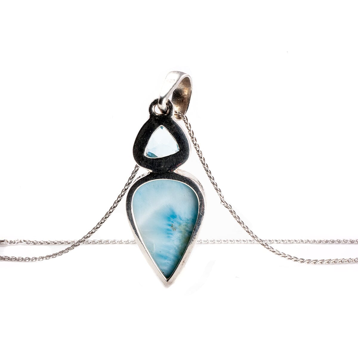Great Lakes Boutique Silver &amp; Larimar Necklace