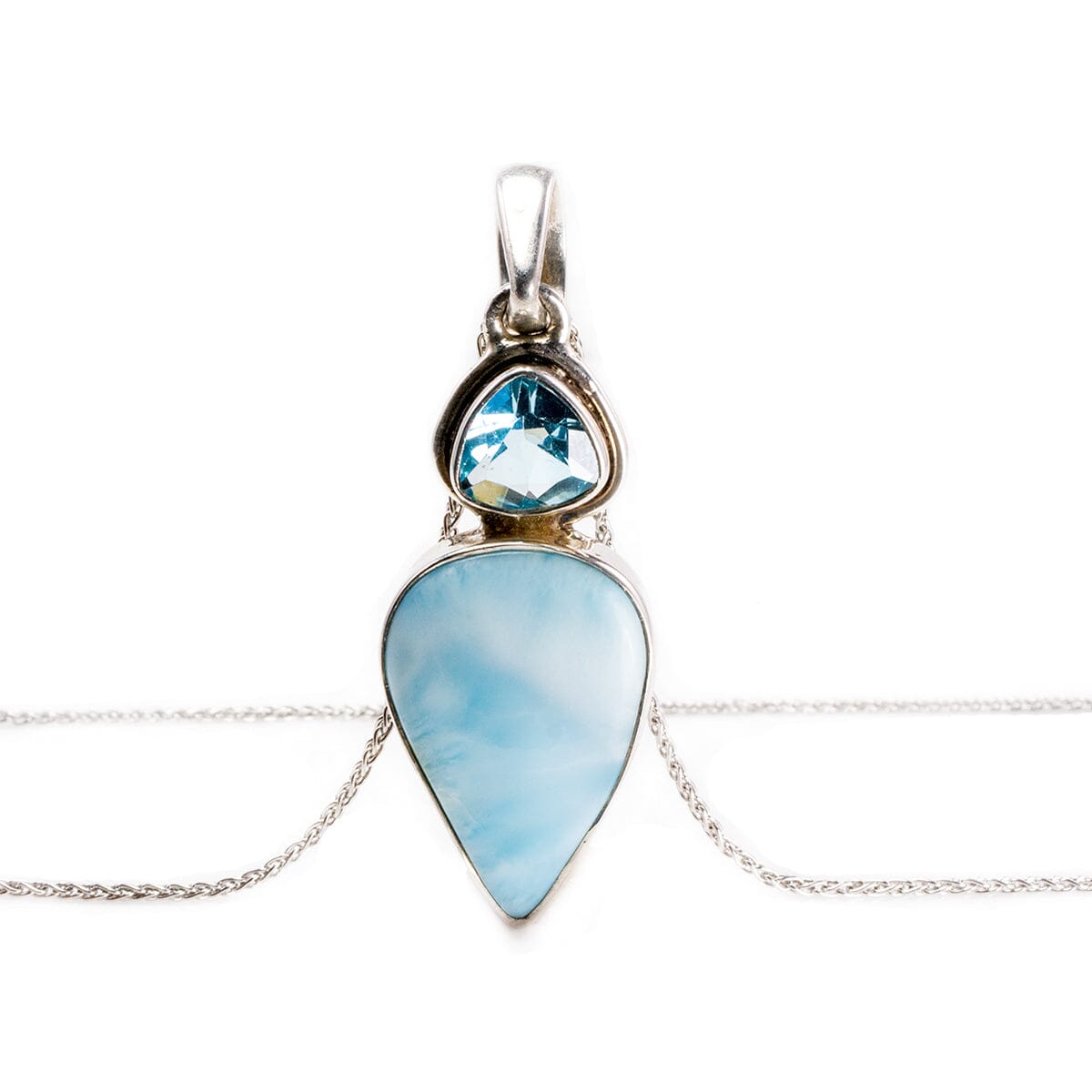 Great Lakes Boutique Silver &amp; Larimar Necklace