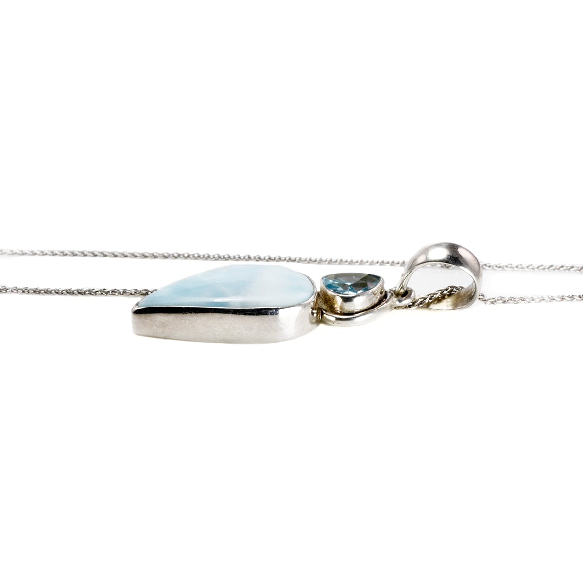 Great Lakes Boutique Silver &amp; Larimar Necklace