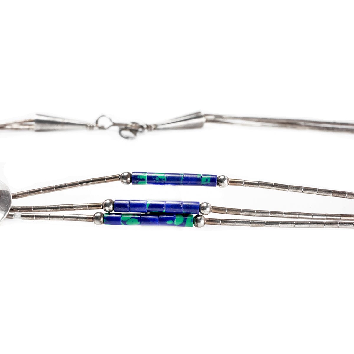 Great Lakes Boutique Native American Liquid Silver &amp; Azurite Necklace