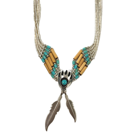 Carolyn Pollack Liquid Silver Bear Paw Necklace