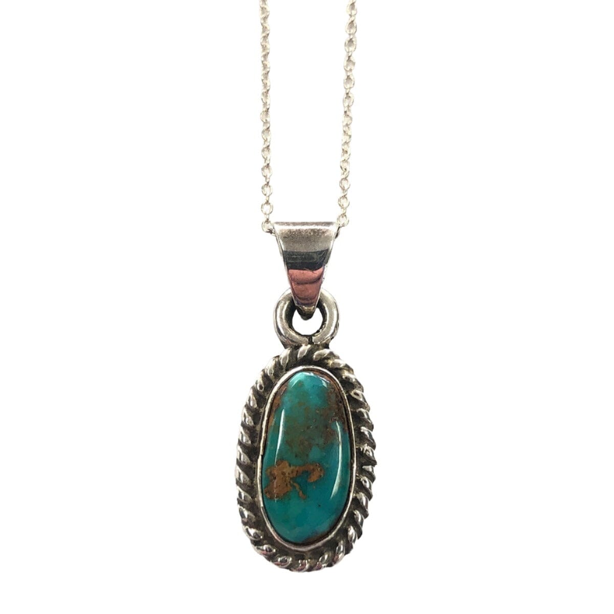 Great Lakes Coin Silver &amp; Turquoise Necklace