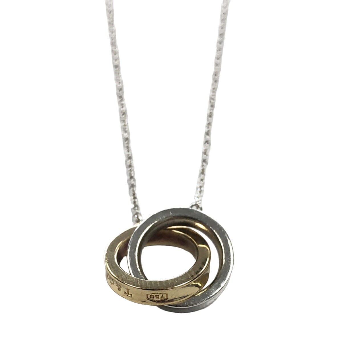 Great Lakes Coin Tiffany &amp; Co 1837 Silver &amp; 18k Interlocking Circles Necklace