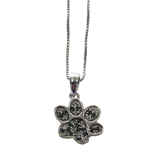 Silver Paw Print Necklace