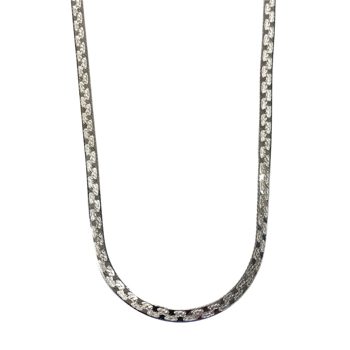 Great Lakes Coin Silver Herringbone Necklace
