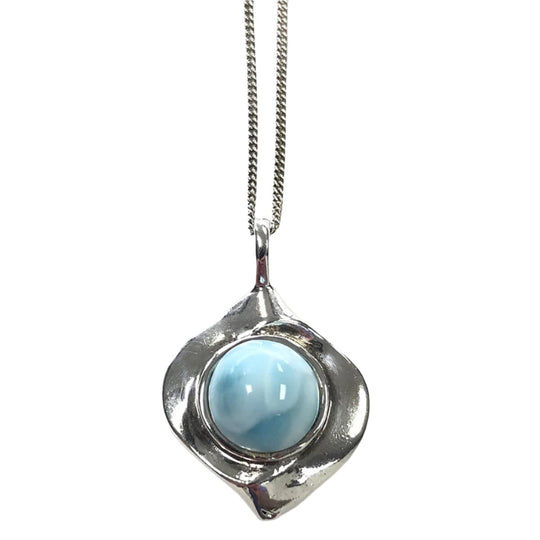 Silver & Larimar Necklace