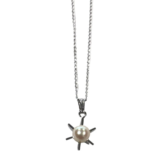 Silver & Pearl Star Necklace
