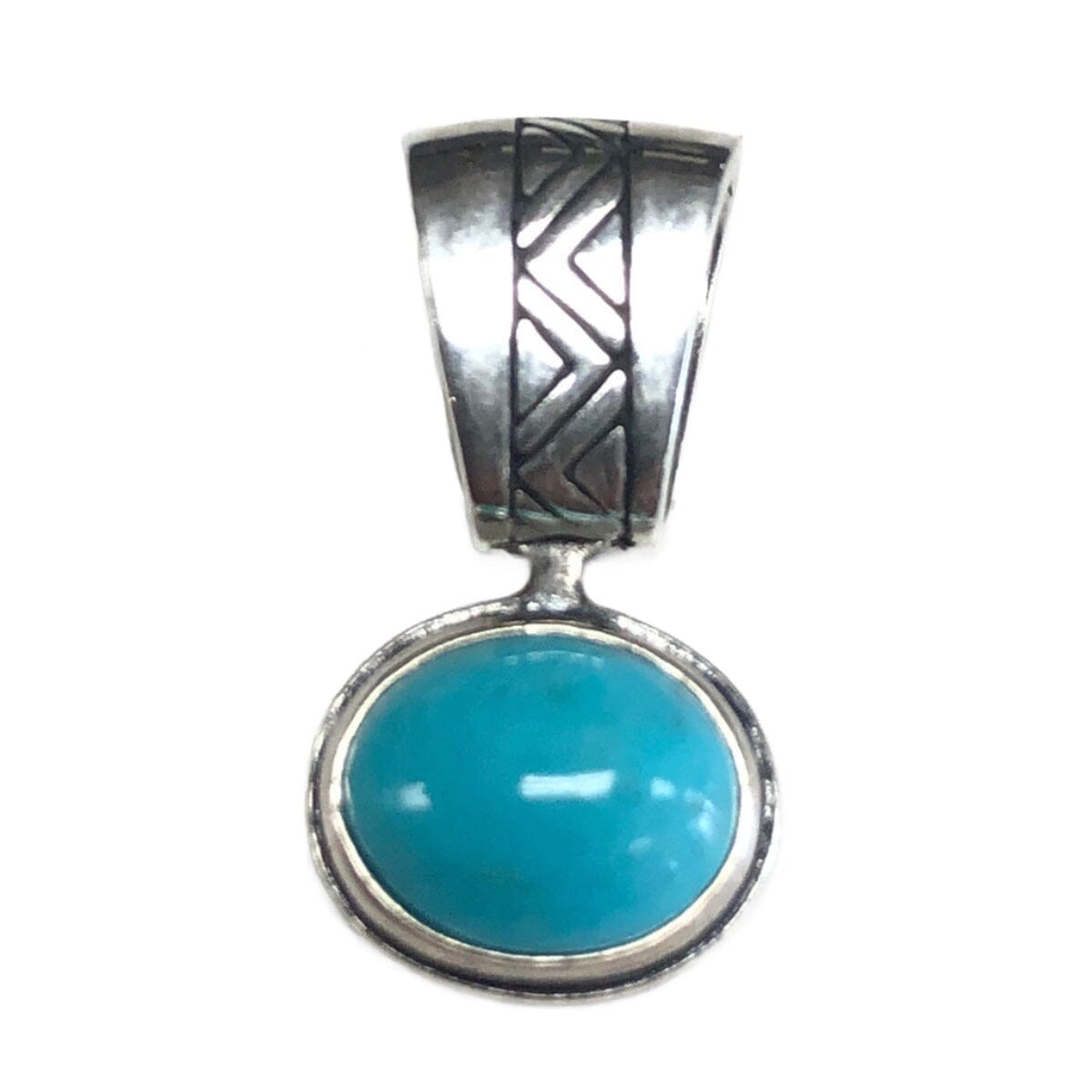 Great Lakes Coin Carolyn Pollack Silver &amp; Turquoise Reversible Pendant