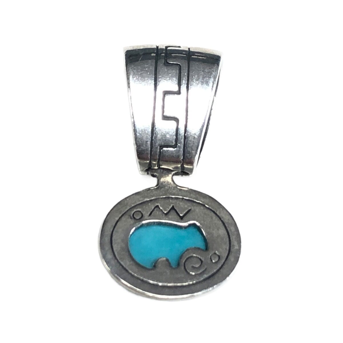 Great Lakes Coin Carolyn Pollack Silver &amp; Turquoise Reversible Pendant