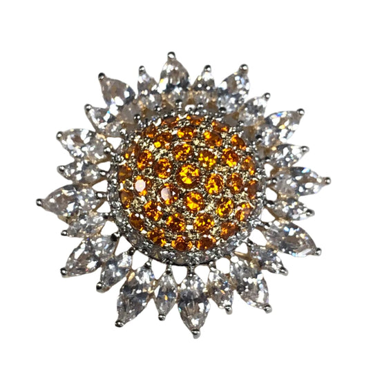 Gold Plated Sunflower Pin or Pendant