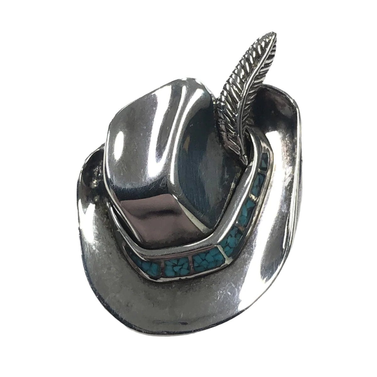 Great Lakes Coin Silver &amp; Turquoise Hat Pin