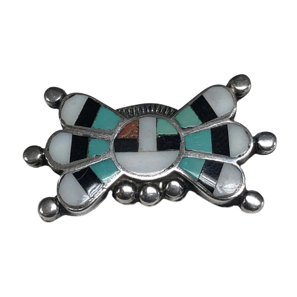 Great Lakes Coin Zuni Silver &amp; Gemstone Pin