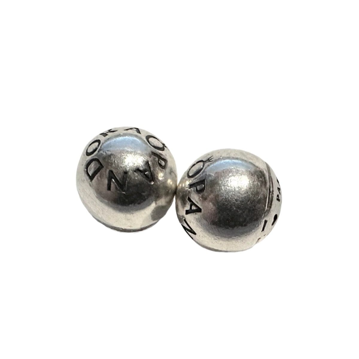 Pandora Preloved Pandora Logo Open Bangle End Caps