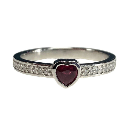 Platinum Ruby & Diamond Ring