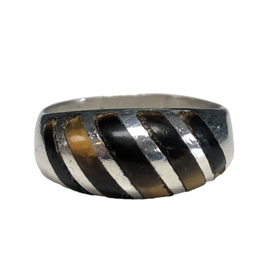 Silver & Tiger's Eye Ring