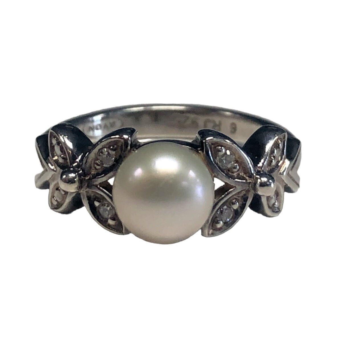 Great Lakes Coin Silver &amp; Pearl Floral Ring