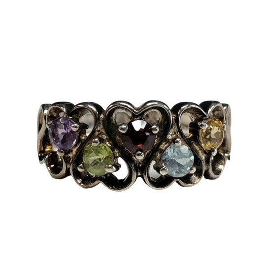 Silver & Cubic Zirconia Heart Ring