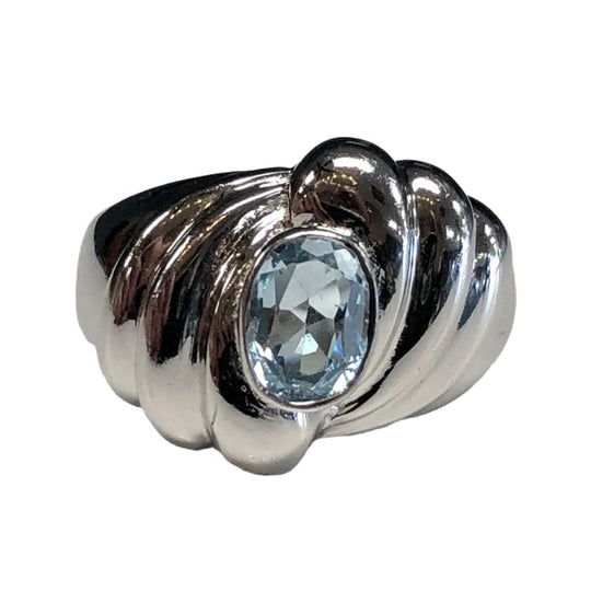 Silver & Blue Topaz Ring
