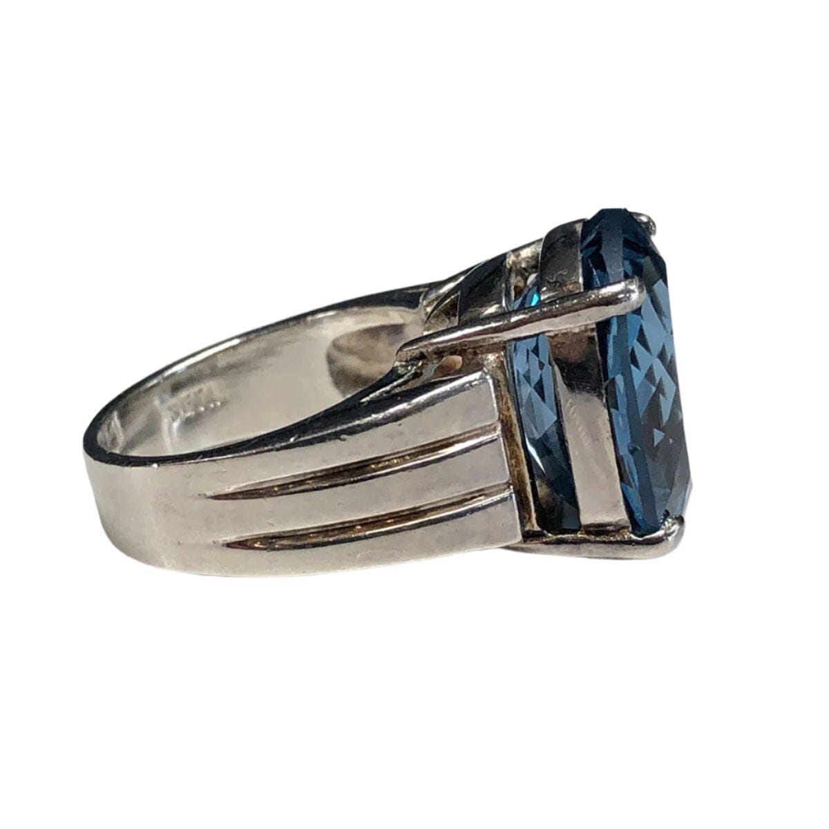 Great Lakes Coin Silver &amp; Blue Topaz Ring