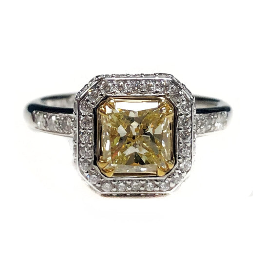 14 k Gold Yellow Diamond Ring
