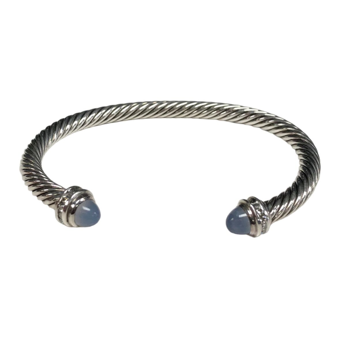 Great Lakes Coin David Yurman Classic Cable Bangle With Blue Chalcedony &amp; Diamonds
