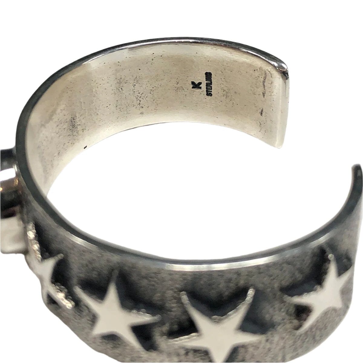 Great Lakes Coin Kevin Yazzie Navajo Silver &amp; Turquoise Star Cuff
