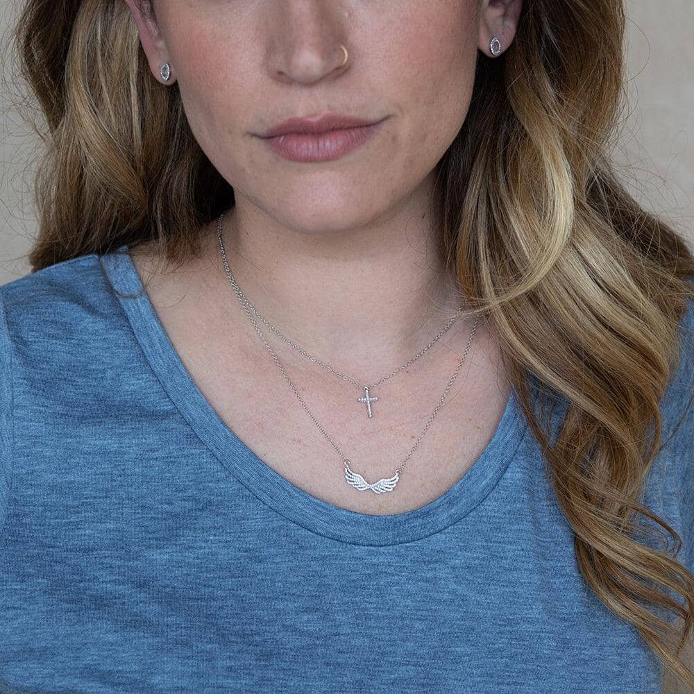 Ella Stein Ella Stein Believe Cross Pendant Necklace