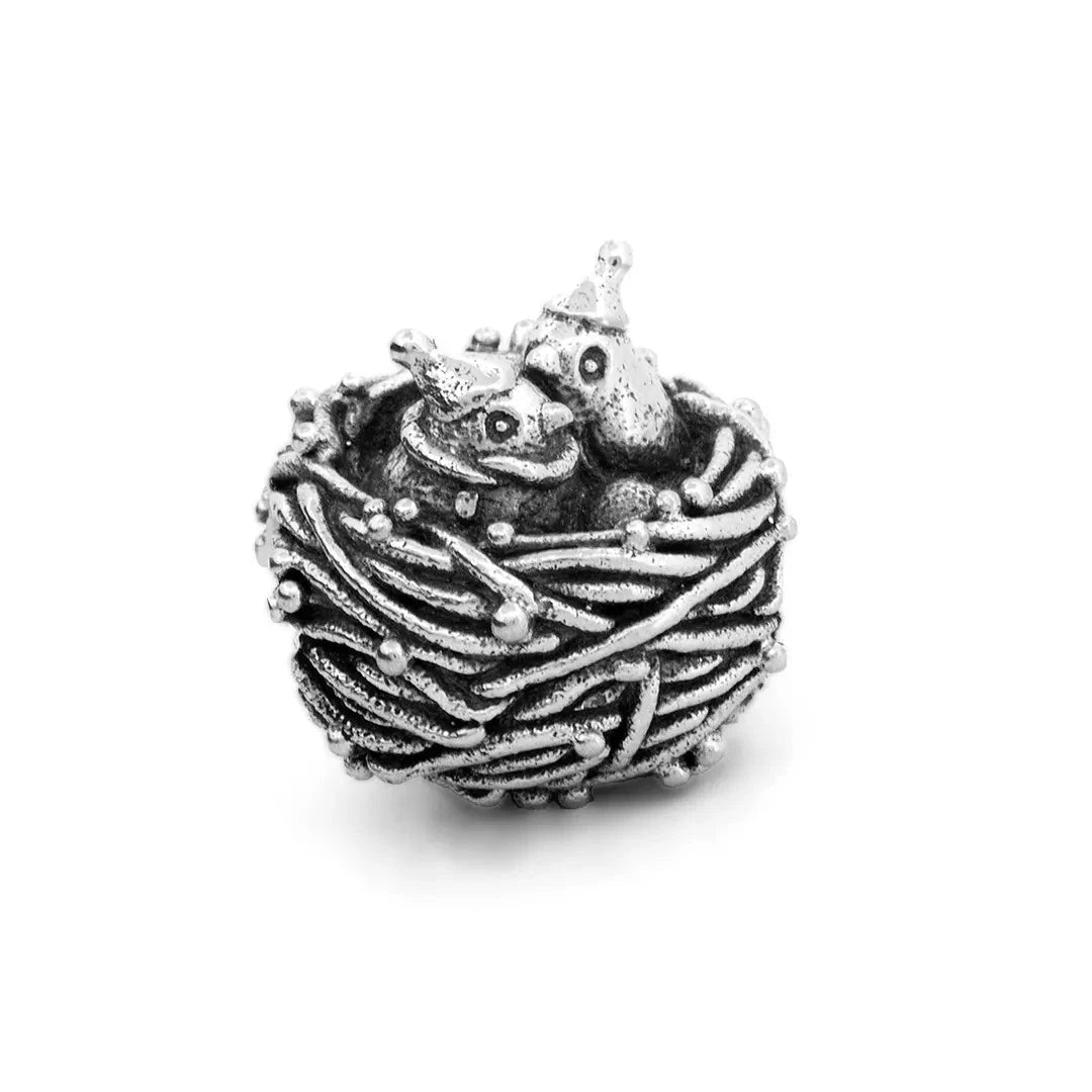 Great Lakes Boutique Preloved Black Raven Beads Winter Robin Nest