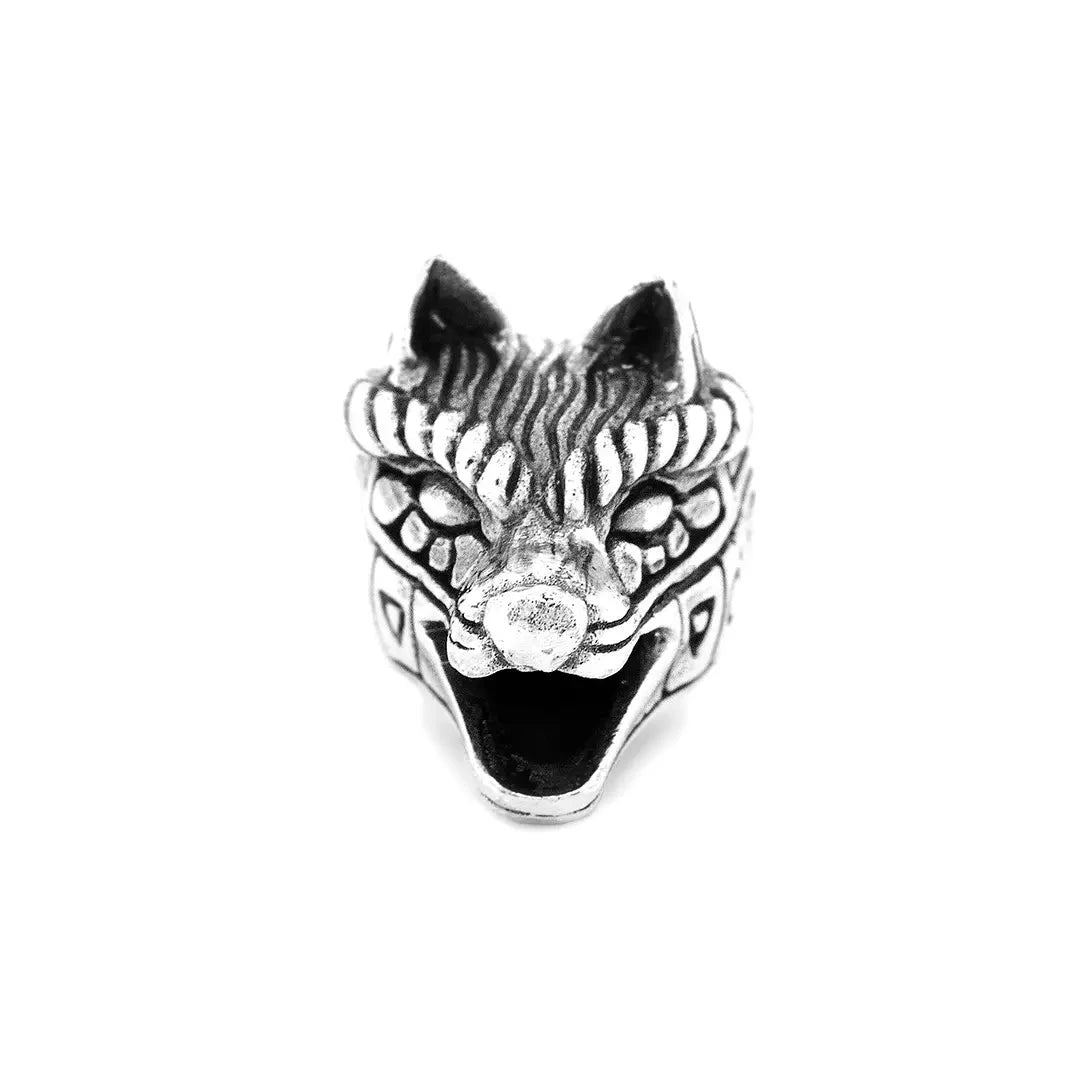 Great Lakes Boutique Preloved Black Raven Beads Viking Wolf Stopper