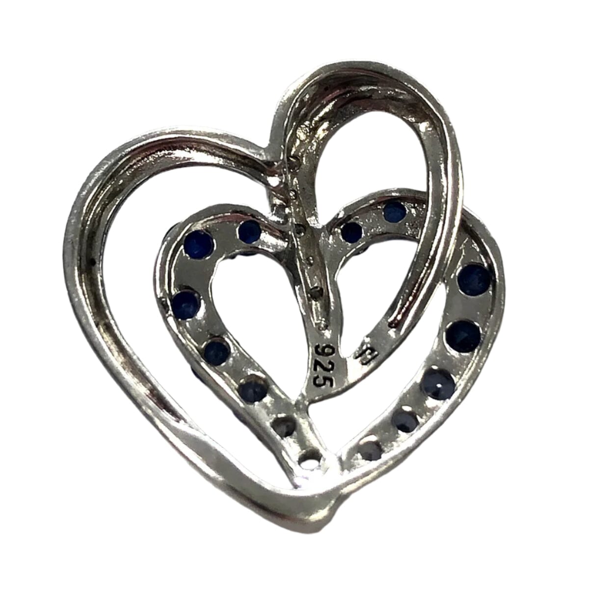 Great Lakes Coin Silver Sapphire & Diamond Pendant