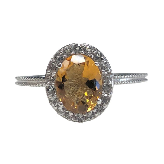 Silver Tourmaline & Topaz Ring