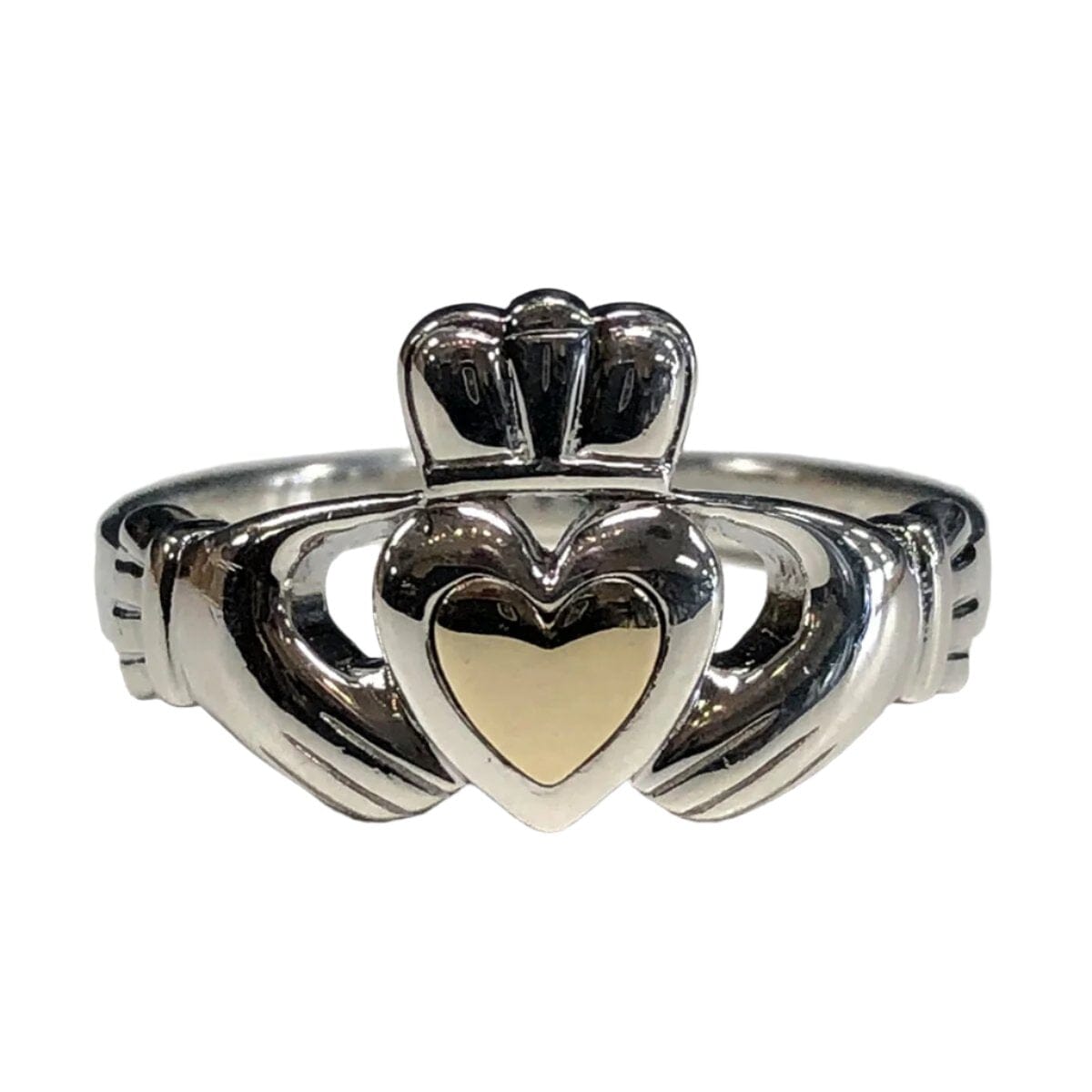 Great Lakes Coin Silver & Gold Claddagh Ring