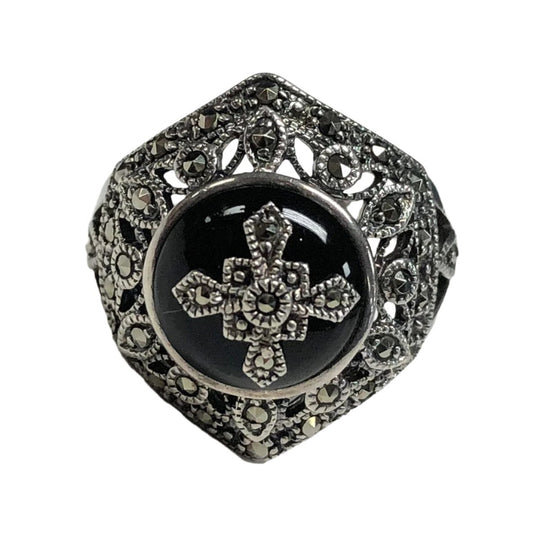 Silver & Black Onyx Ring