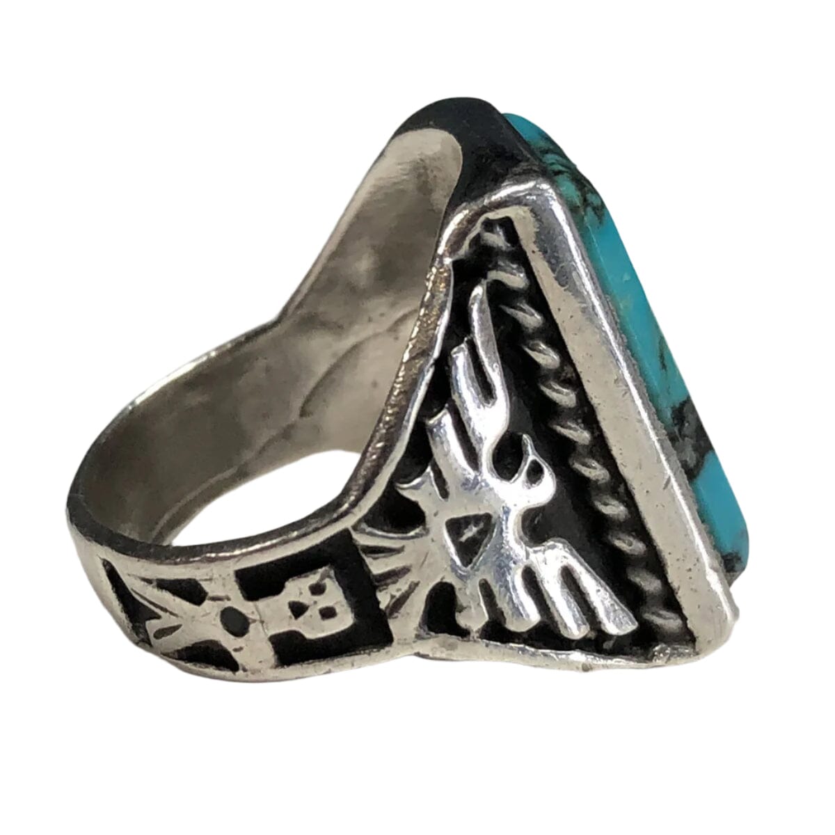Great Lakes Coin Silver &amp; Turquoise Ring